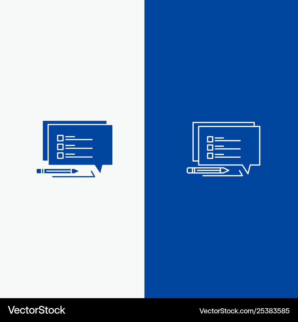 Chat sms message write line and glyph solid icon Chat sms message write line and glyph solid icon Vector Image