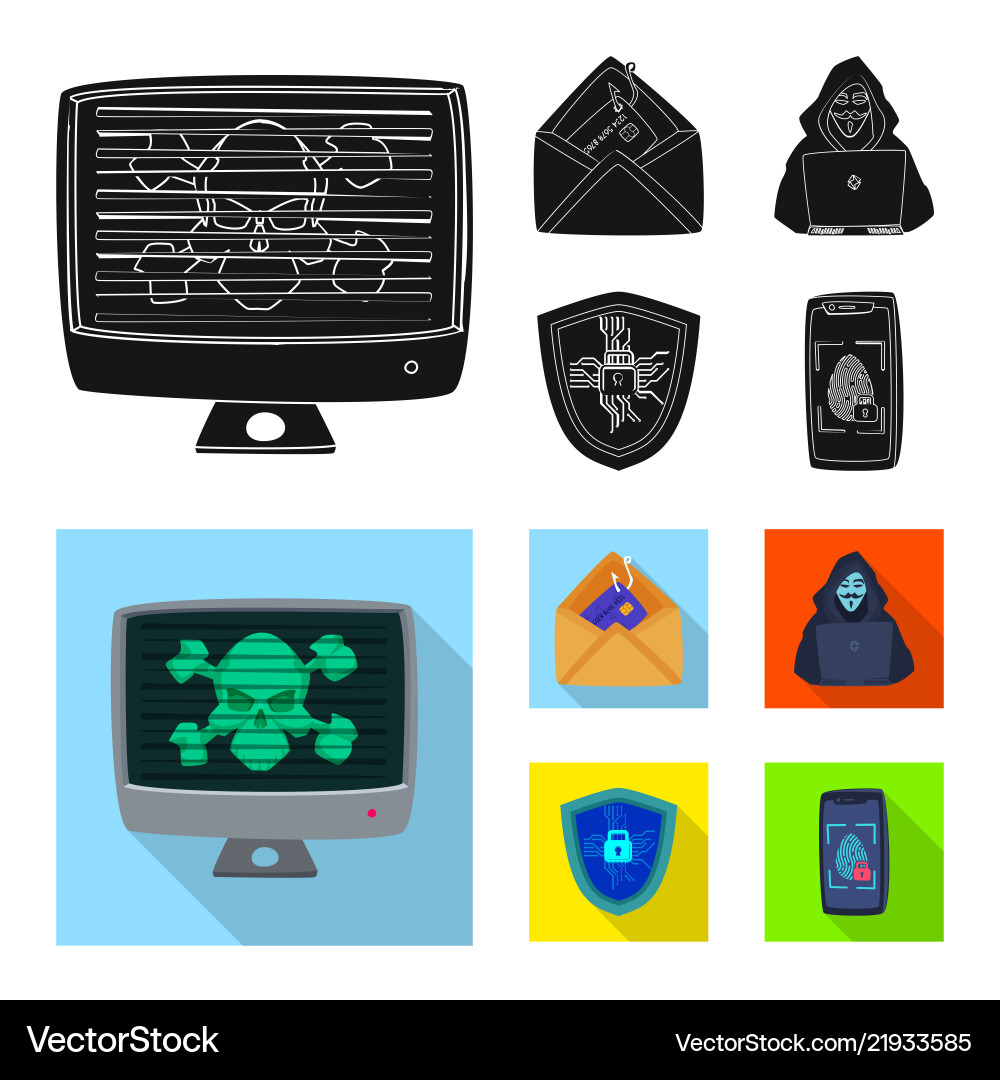 Design of virus and secure icon set Design of virus and secure icon set vector image