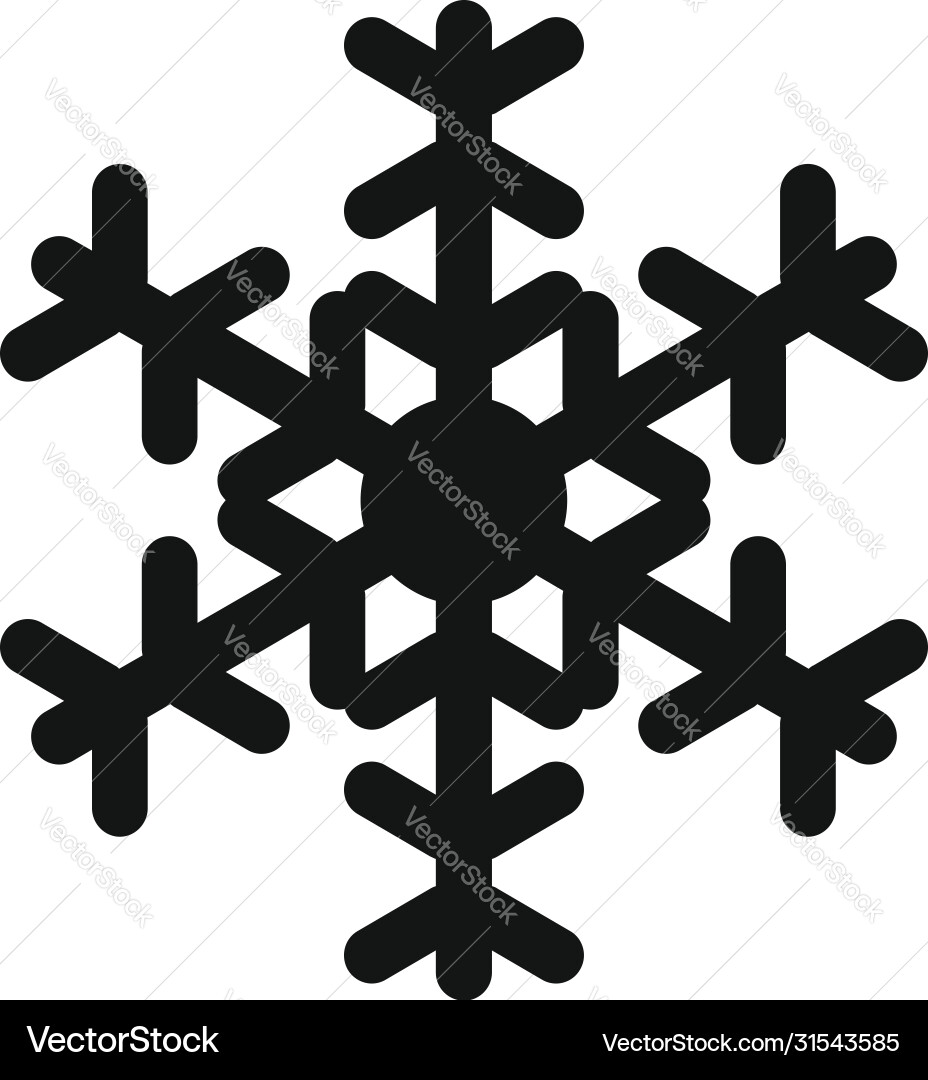 Flower snowflake icon simple style Flower snowflake icon simple style vector image