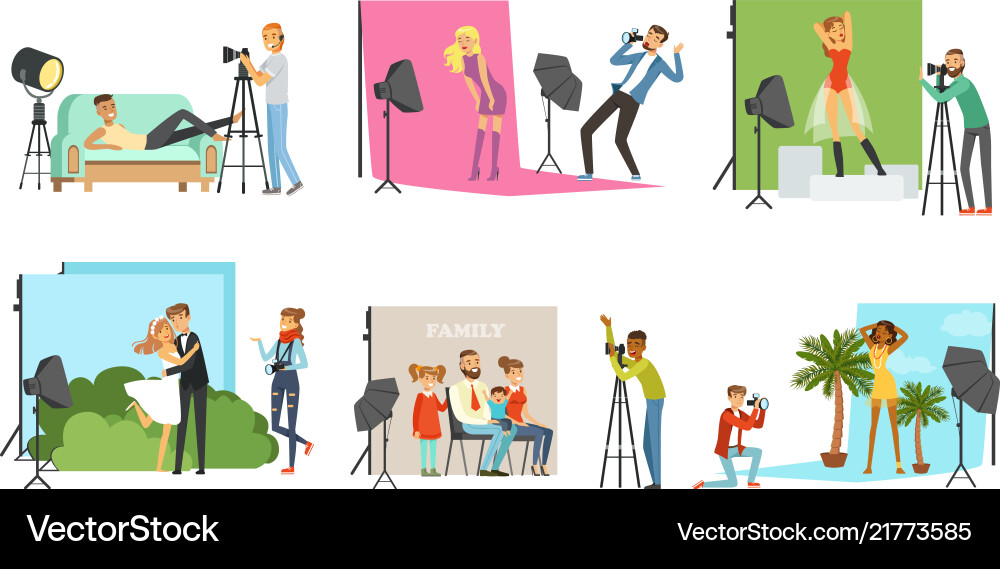 Fotografen die Bilder von verschiedenen Menschen machen Fotografen die Bilder von verschiedenen Menschen machen vektorbild