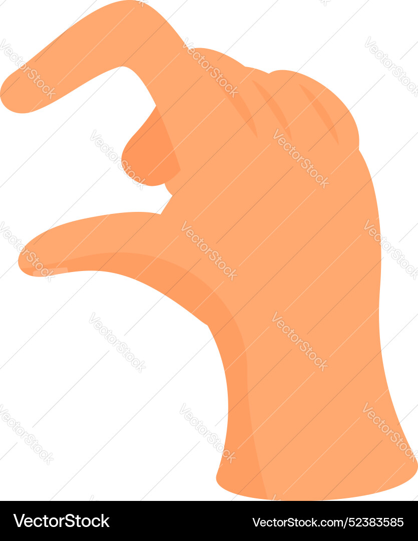 Hand gesturing kleine Menge mit Daumen und Index Hand gesturing kleine Menge mit Daumen und Index vektorbild