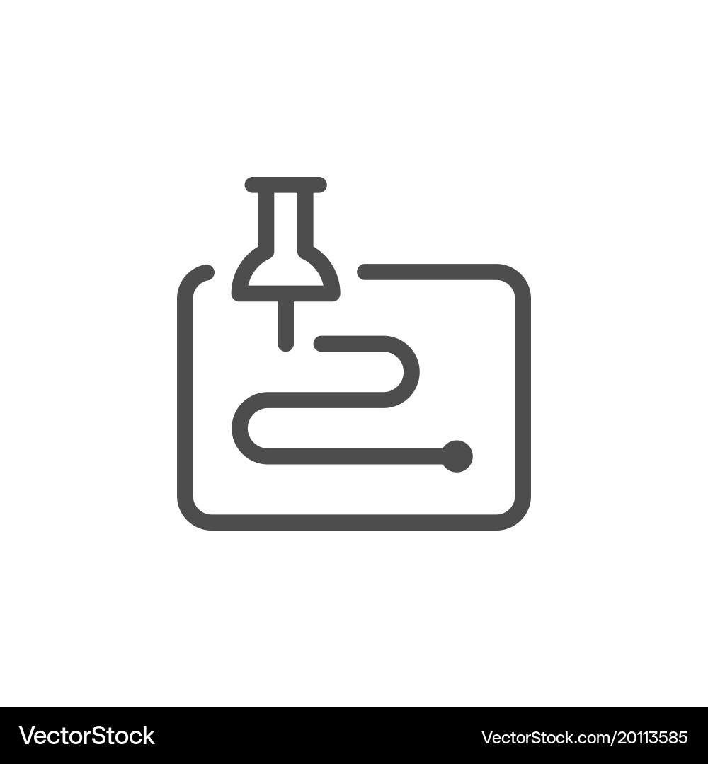 Navigation line icon vector image
