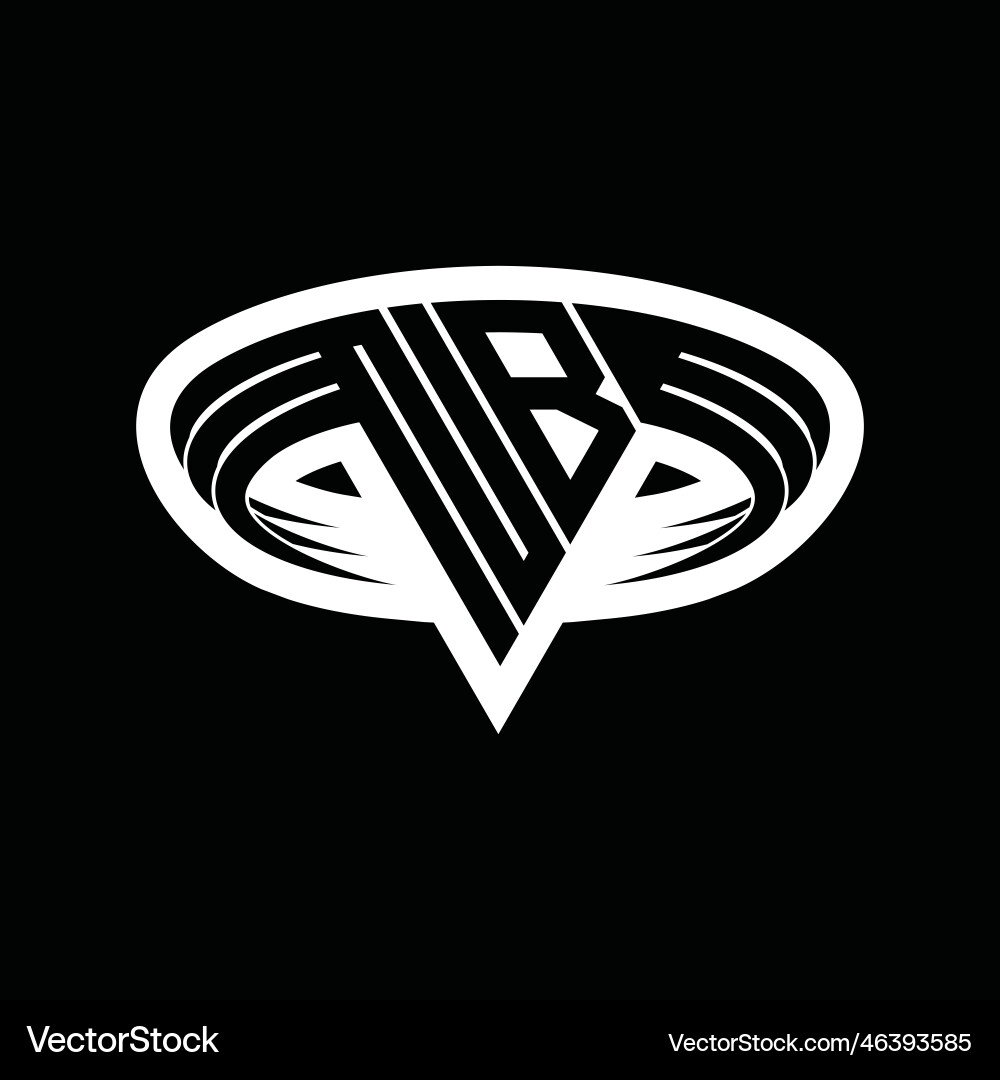 Nb logo monogram with triangle shape slice Vector Image