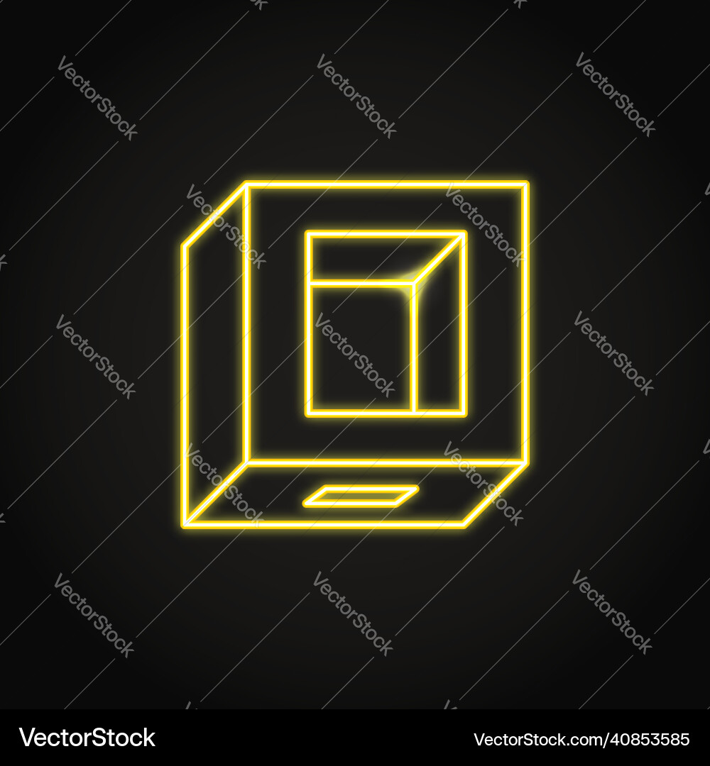 Neon qr code scanning device icon in line style Neon qr code scanning device icon in line style Vector Image