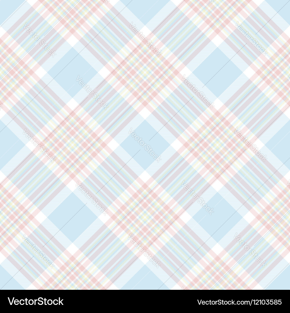 Pastel color check diagonal seamless pattern Vector Image