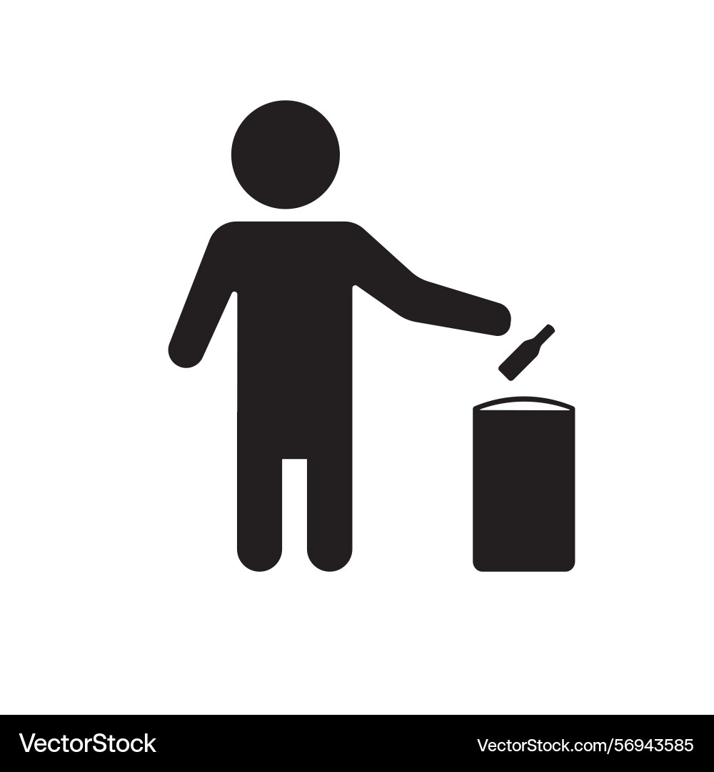 People throwing garbage icon element design Vector Image