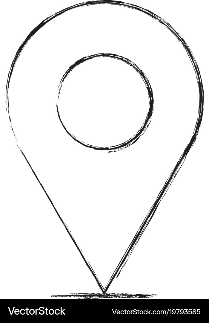 Pin pointer isolated icon Vector Image