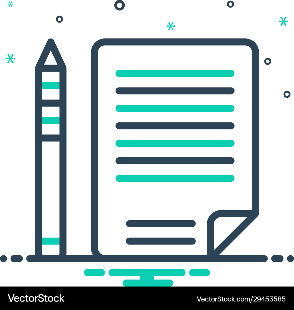 Script vector image