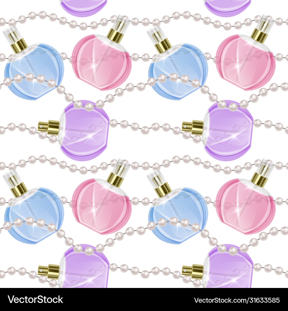 Seamless endless pattern with print perfume Seamless endless pattern with print perfume vector image