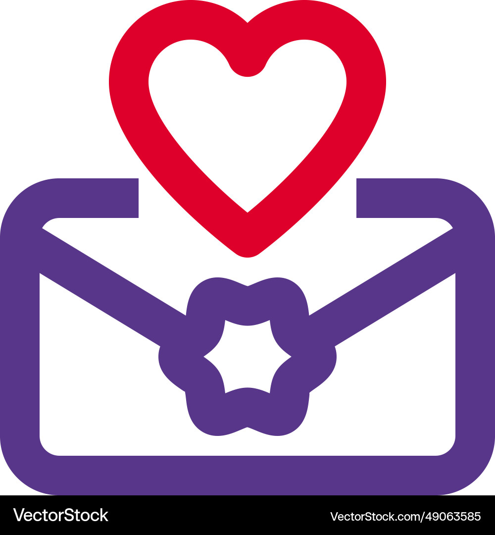 Sending love message in envelope Vector Image