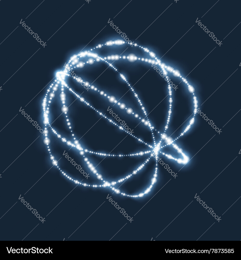 Sphere consisting of points 3d globe grid Vector Image
