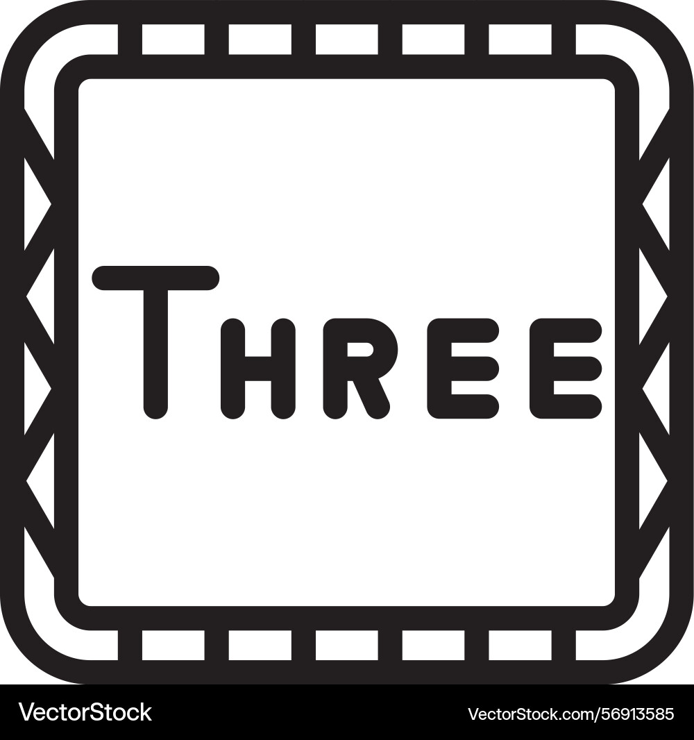 Three linear style icon design Vector Image