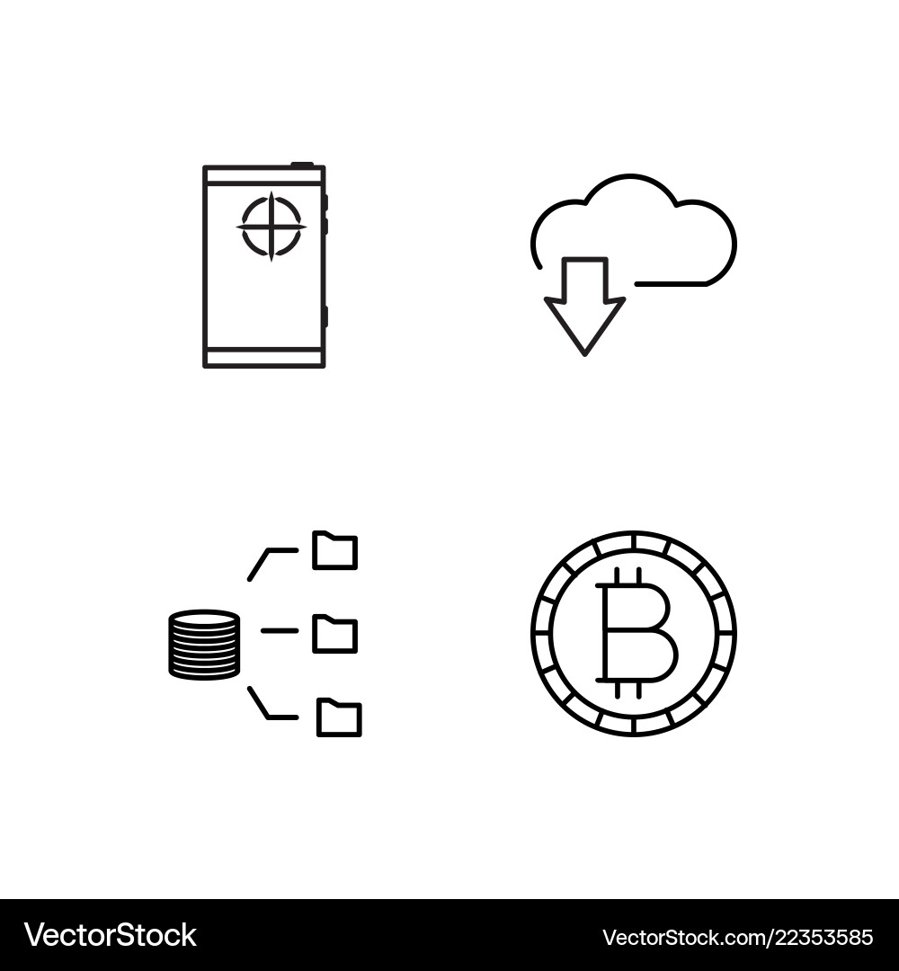 Web simple outlined icons set Web simple outlined icons set vector image