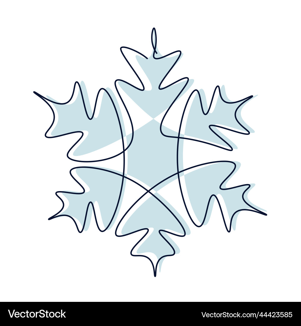 Zeichnen von Schneeflocken mit einer Linie Zeichnen von Schneeflocken mit einer Linie vektorbild