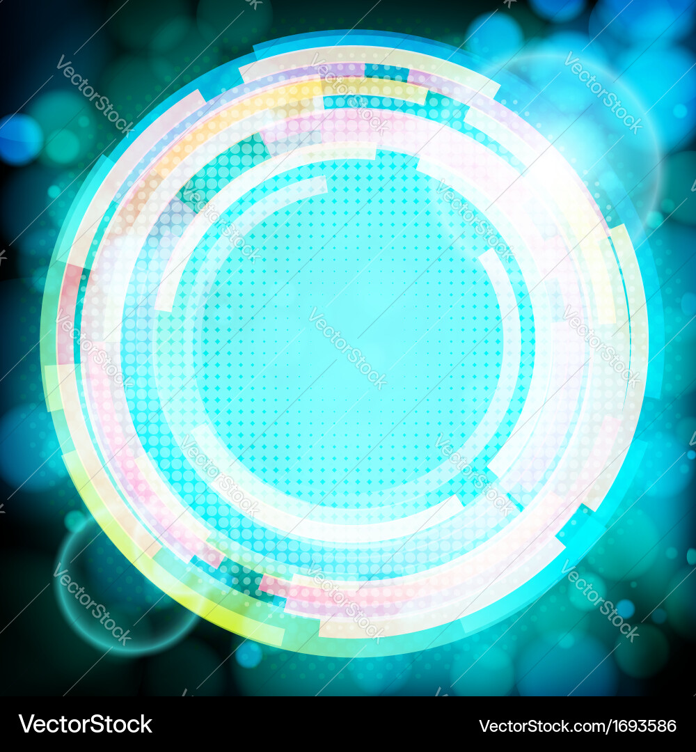 Abstract digital background with a round space vector image