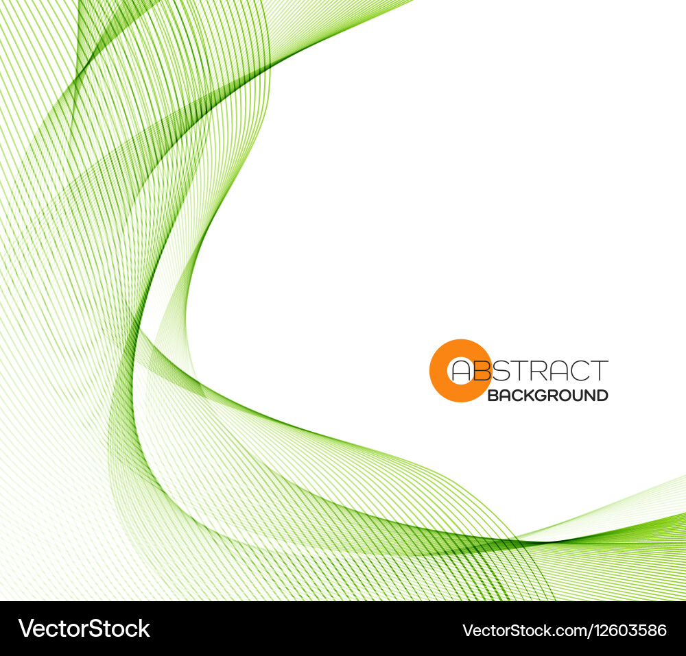 Abstract Green Wave Background vector image