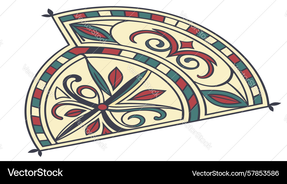Abstract segmented geometric ornate design Vector Image