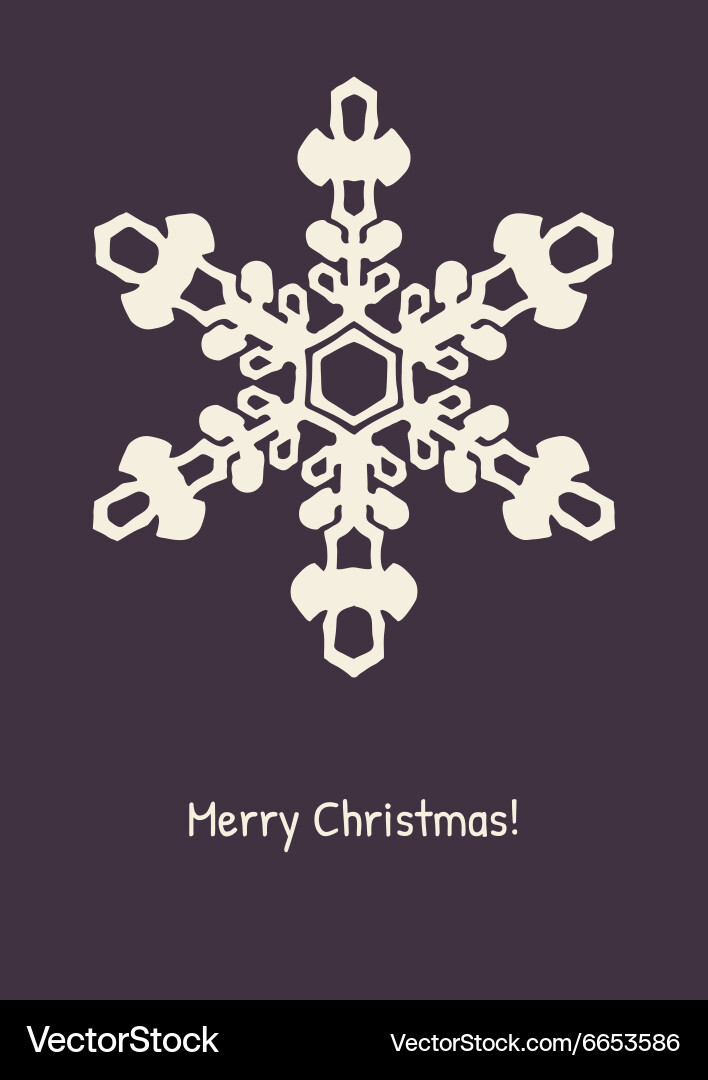 Abstract snowflake on color background Vector Image