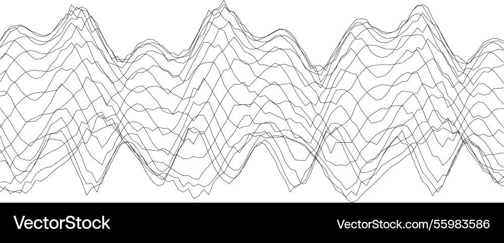 Abstract wave pattern design for modern vector image