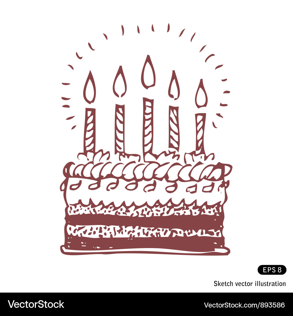 Birthday Cake Celebration Vector Image