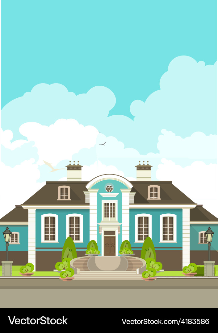 Country house Royalty Free Vector Image - VectorStock