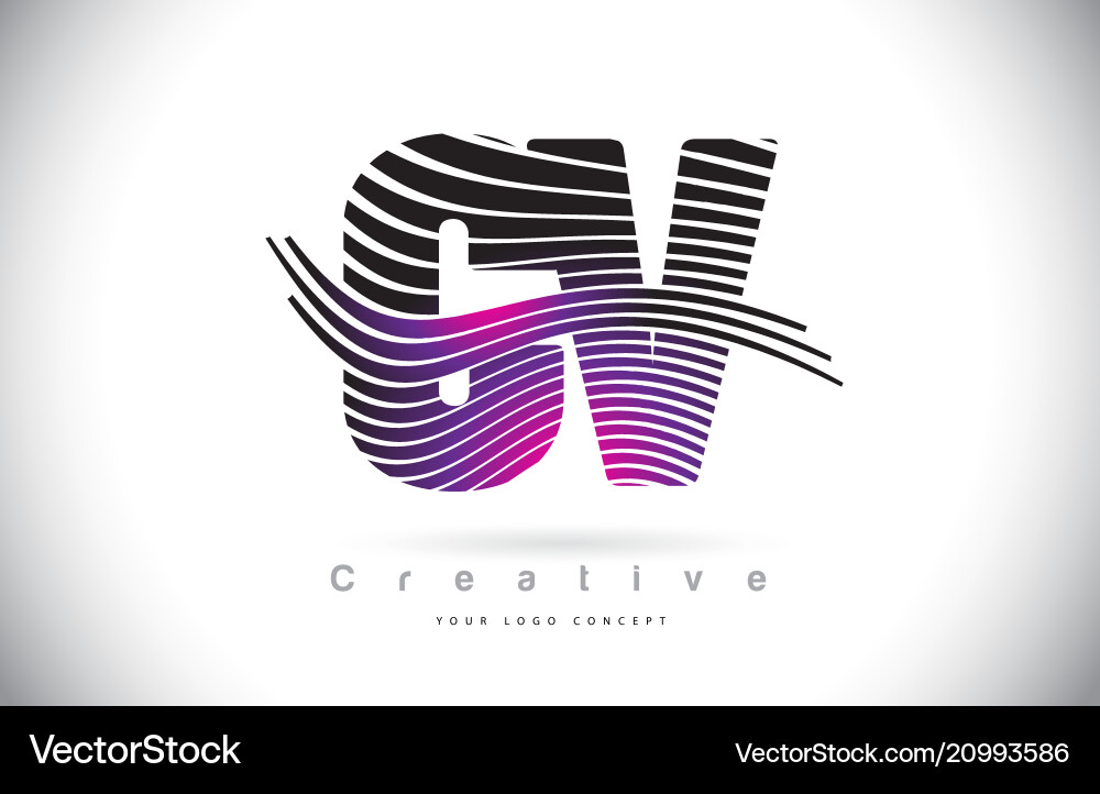 Cv c v Zebra Textur Buchstaben Logo Design Cv c v Zebra Textur Buchstaben Logo Design vektorbild