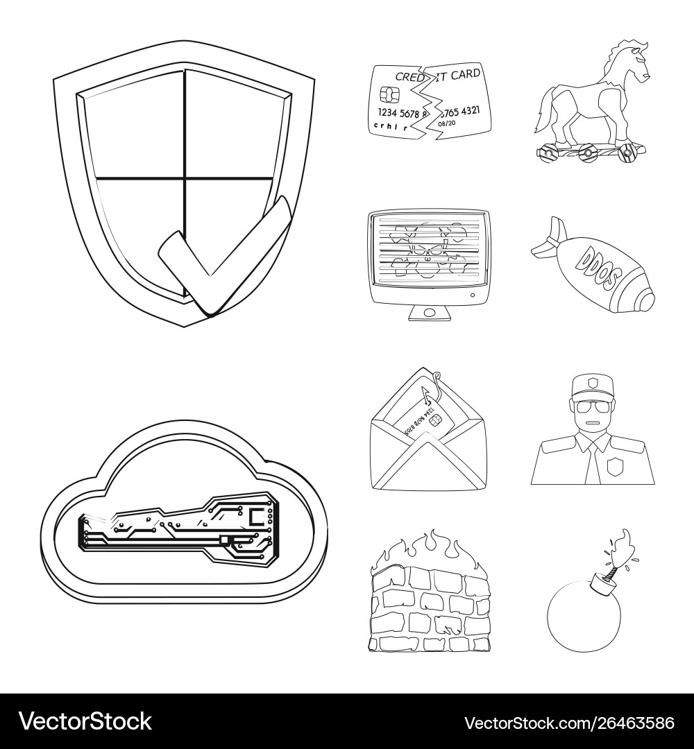 Design virus and secure icon set Design virus and secure icon set vector image