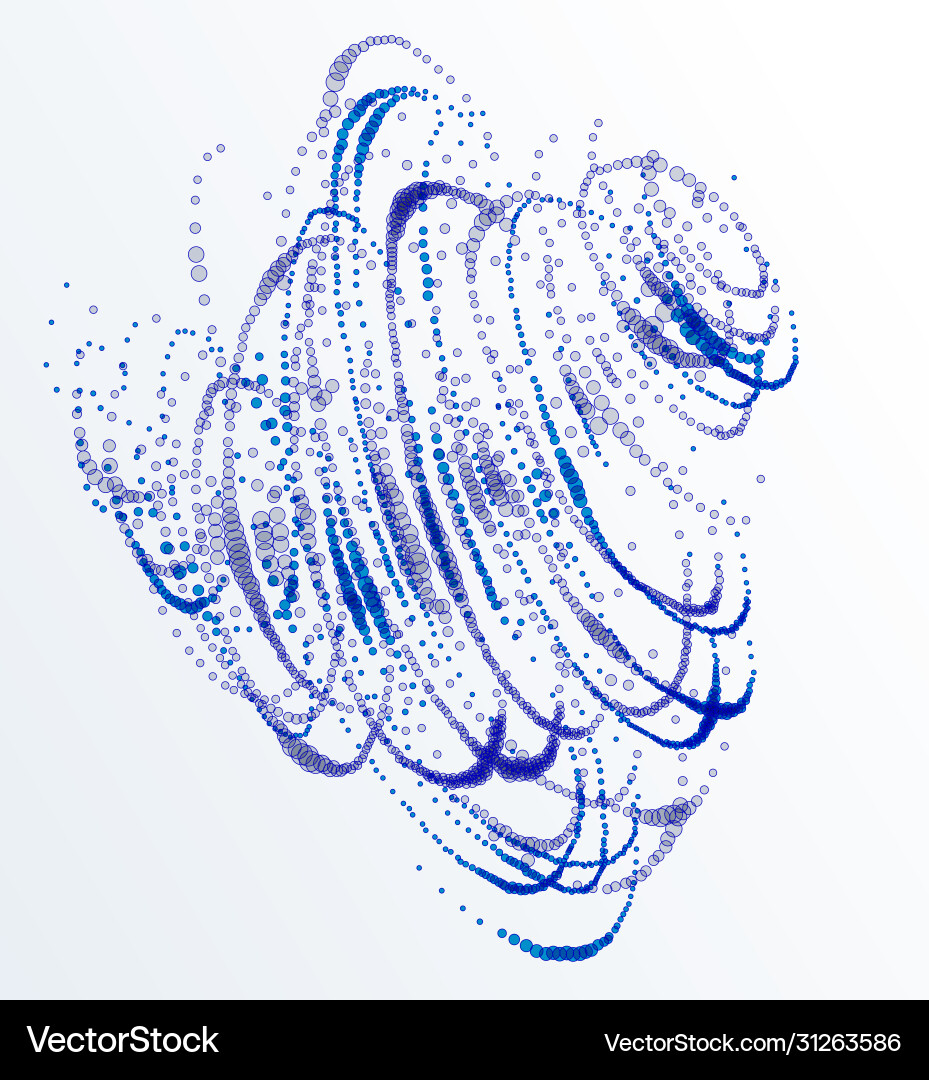 Dotted particle whirl flowing abstract background Dotted particle whirl flowing abstract background vector image