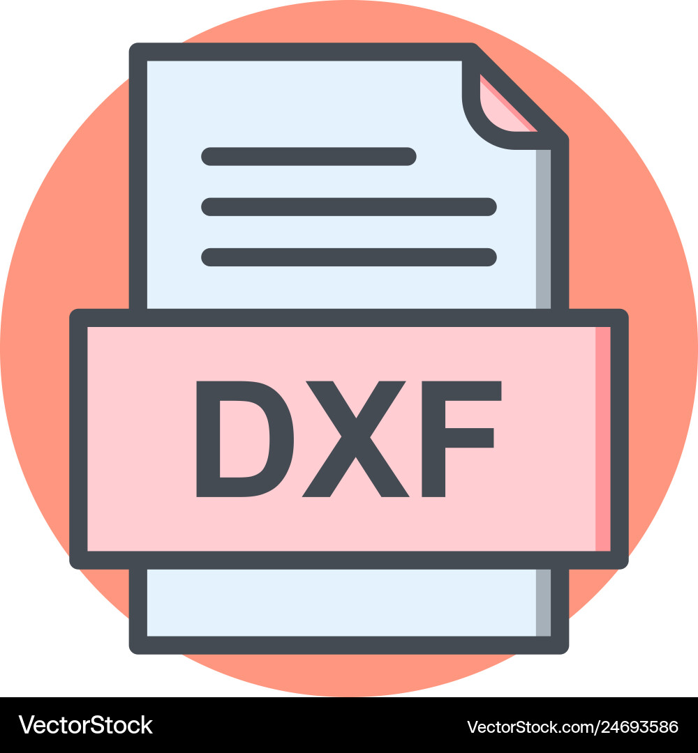 Dxf file document icon Vector Image
