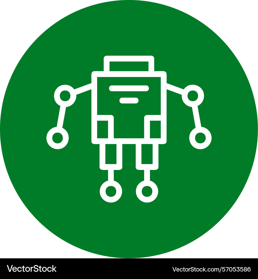 Exoskeleton line circle style icon design Vector Image