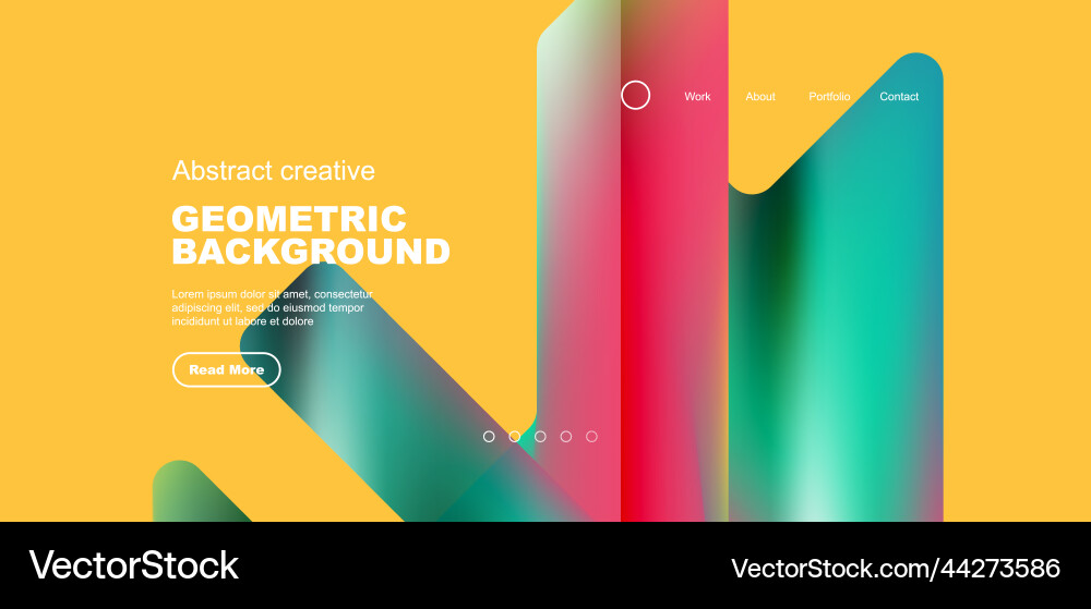 Fluid gradient triangles landing page background Fluid gradient triangles landing page background vector image