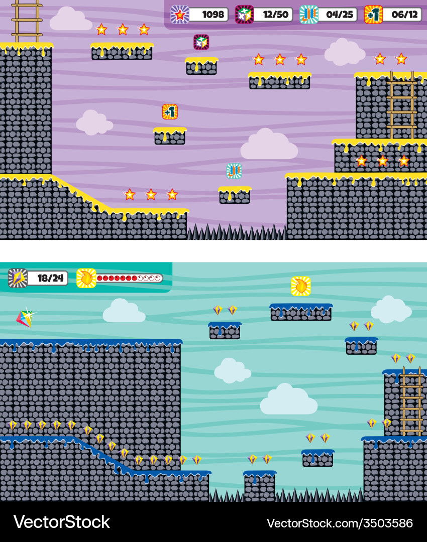 Game assets element vector image