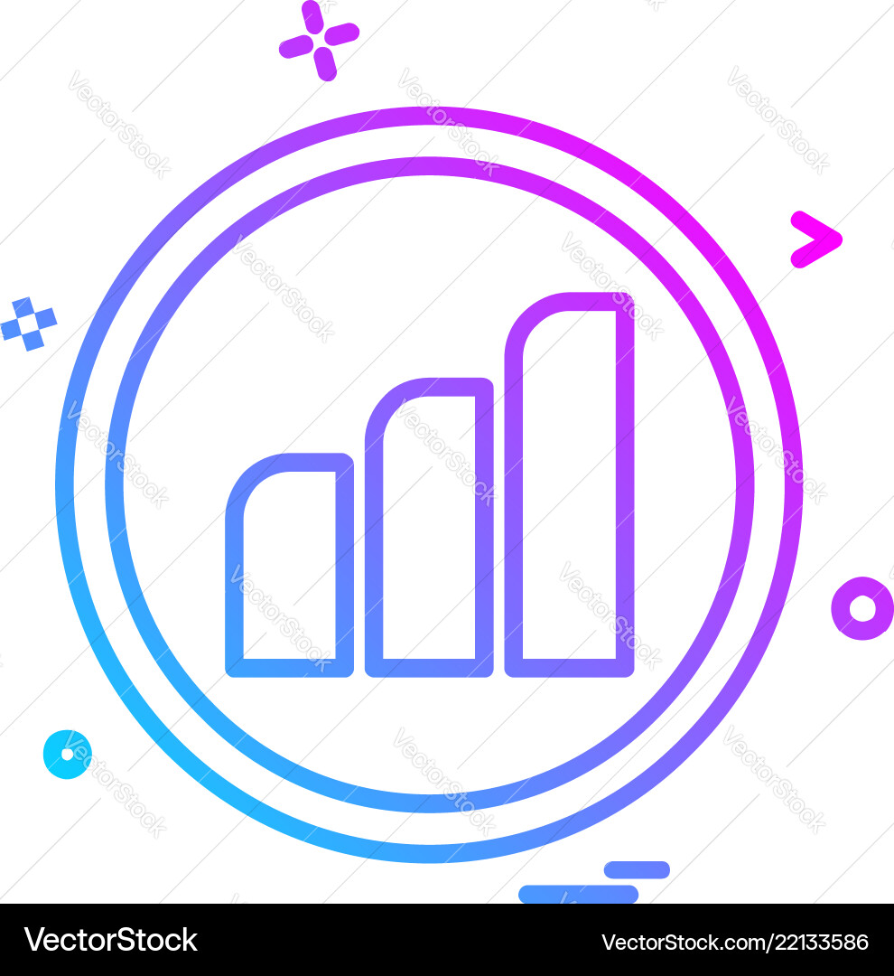 Graph icon design Graph icon design vector image