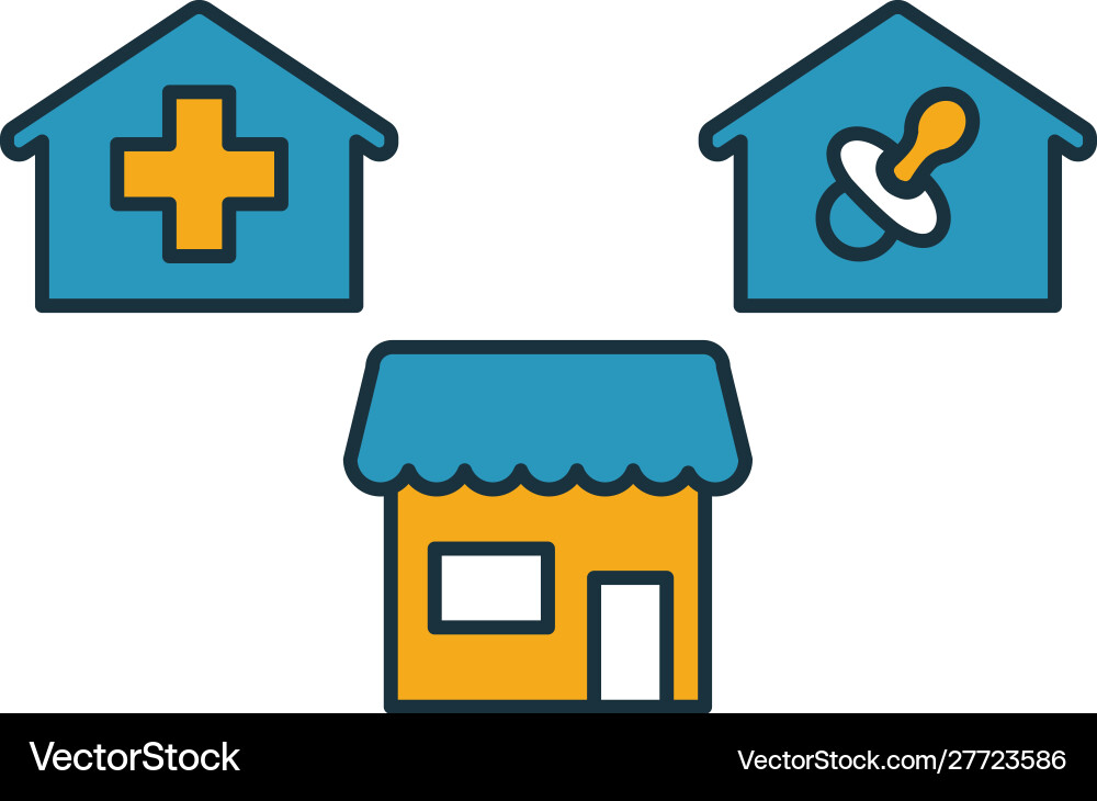 Infrastructure icon simple element from real vector image