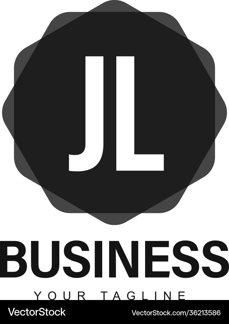 Jl initial a logo design with abstract style Jl initial a logo design with abstract style Vector Image