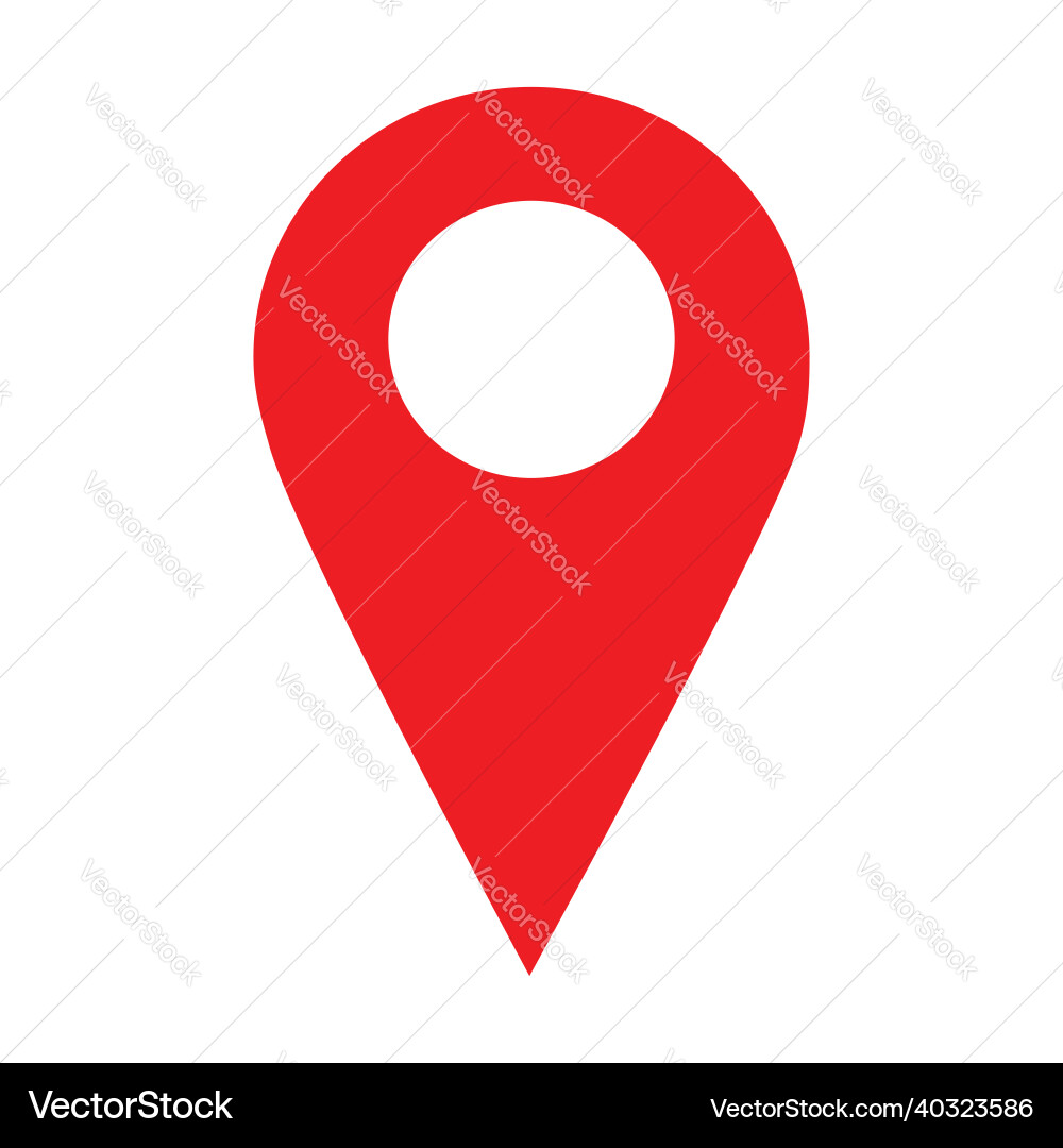 Map red pointer icon marker isolated Map red pointer icon marker isolated vector image