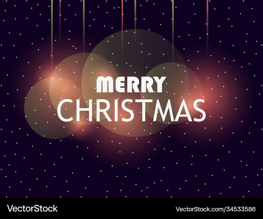 Merry christmas sparkling circle bokeh effect red Merry christmas sparkling circle bokeh effect red Vector Image