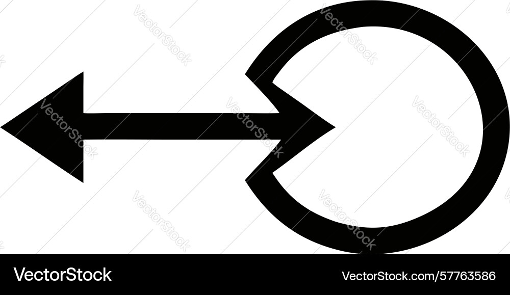 Previousback circular left-pointing arrow vector image