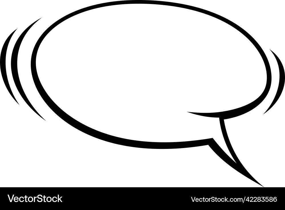 Round speech bubble template blank message Round speech bubble template blank message vector image