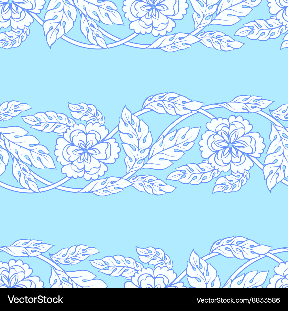 Seamless background with borders intricate vector image