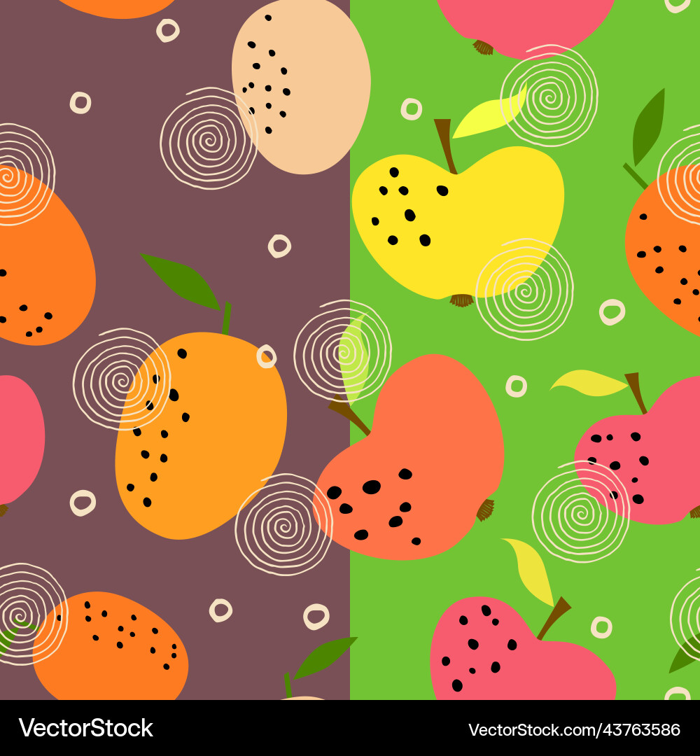 Seamless pattern with citrus fruits collection Seamless pattern with citrus fruits collection vector image