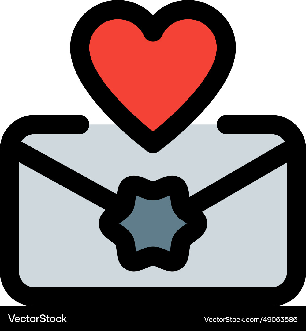Sending love message in envelope Vector Image