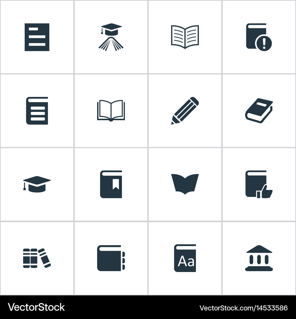 Set of simple knowledge icons Vector Image