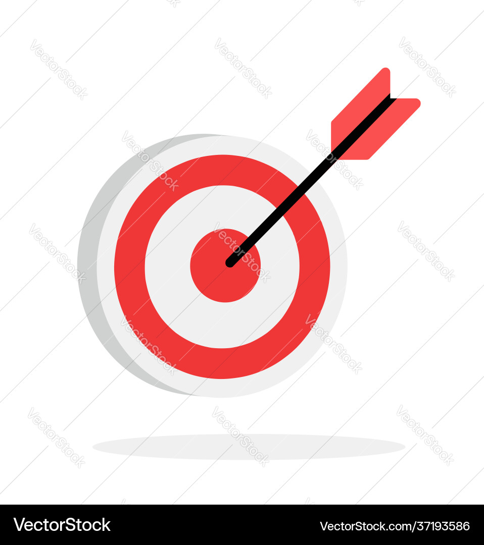 Target red with arrow line design Target red with arrow line design Vector Image