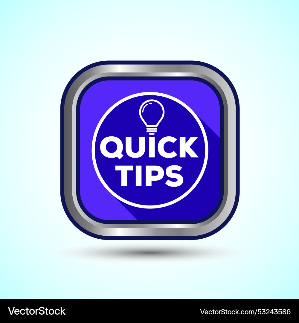 Tips icon button design and tricks Vector Image