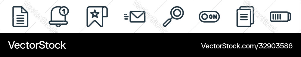 Ui line icons linear set quality Ui line icons linear set quality vector image