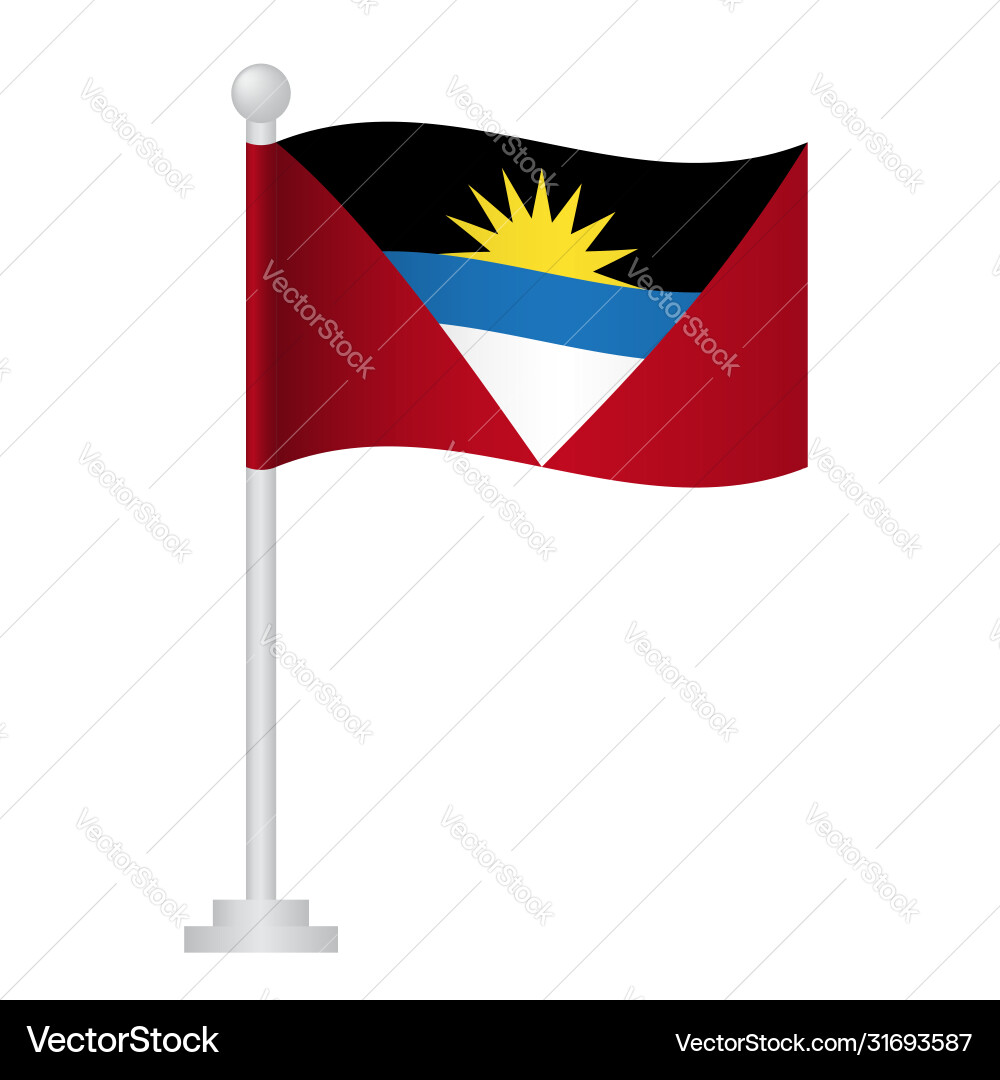 Antigua and barbuda flag national Antigua and barbuda flag national vector image