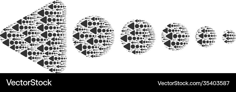 Arrow left recursive composition itself icons Arrow left recursive composition itself icons Vector Image
