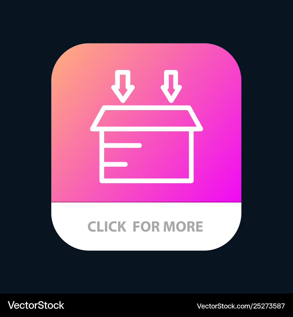Box logistic open mobile app button android Box logistic open mobile app button android Vector Image