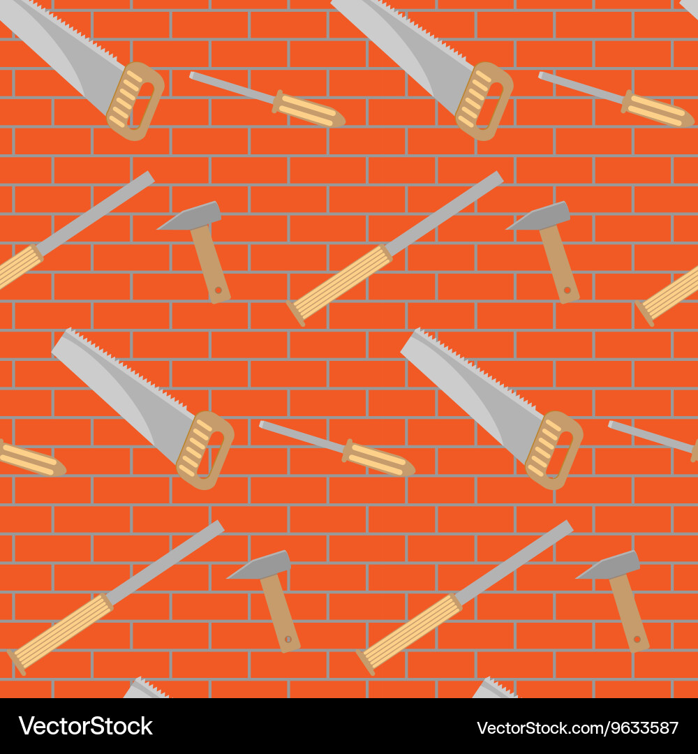 Carpentry tools pattern design vector image